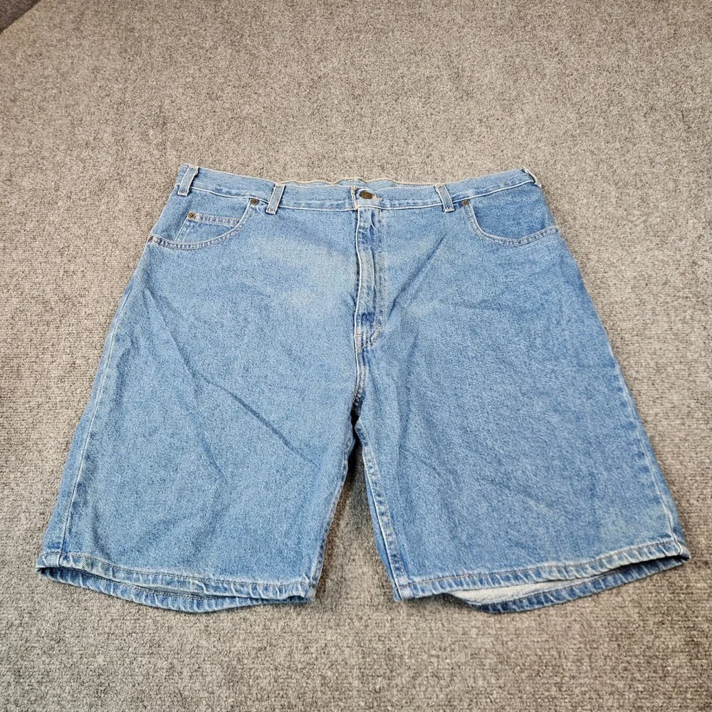 Backroad Blues Denim Mens Jean Shorts Blue Mid Wash 100% Cotton Size 42 125480
